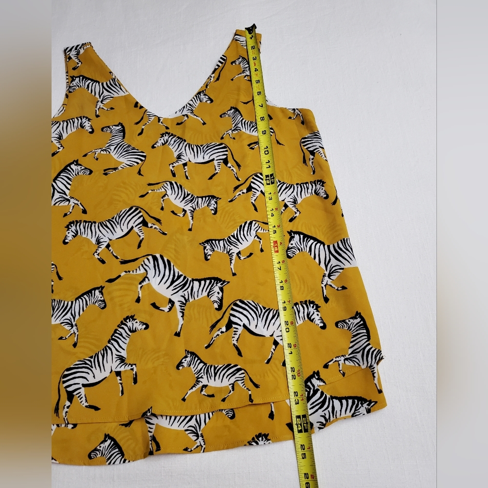 Ann Taylor Factory Rust Yellow Zebra Animal Print Skirt & Tank Set Size XS & 4 - Picture 11 of 14